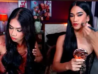 Live Porn with TwoHornyTransinBed - Xlovecam